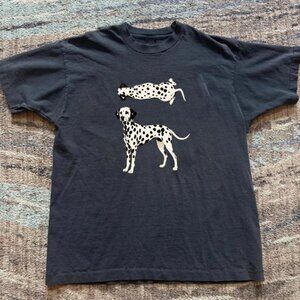 Black Dalmatian dog graphic tee
